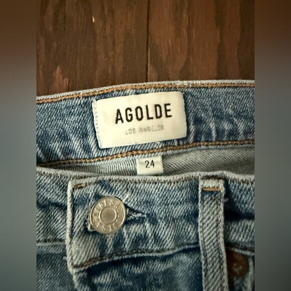 AGOLDE Sophie mid rise ankle distressed jeans 24 - Picture 4 of 11